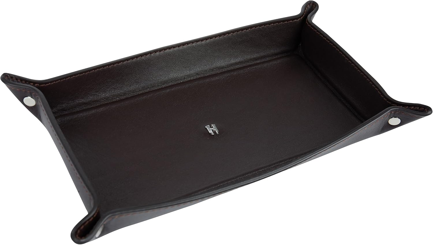 3-Pc Premium Full-Grain Leather Desk Organizer Set | Mat, Pencil Case & Tray | Chic Decor Accessories | Gift for Christmas, Birthday & Anniversary, Brown