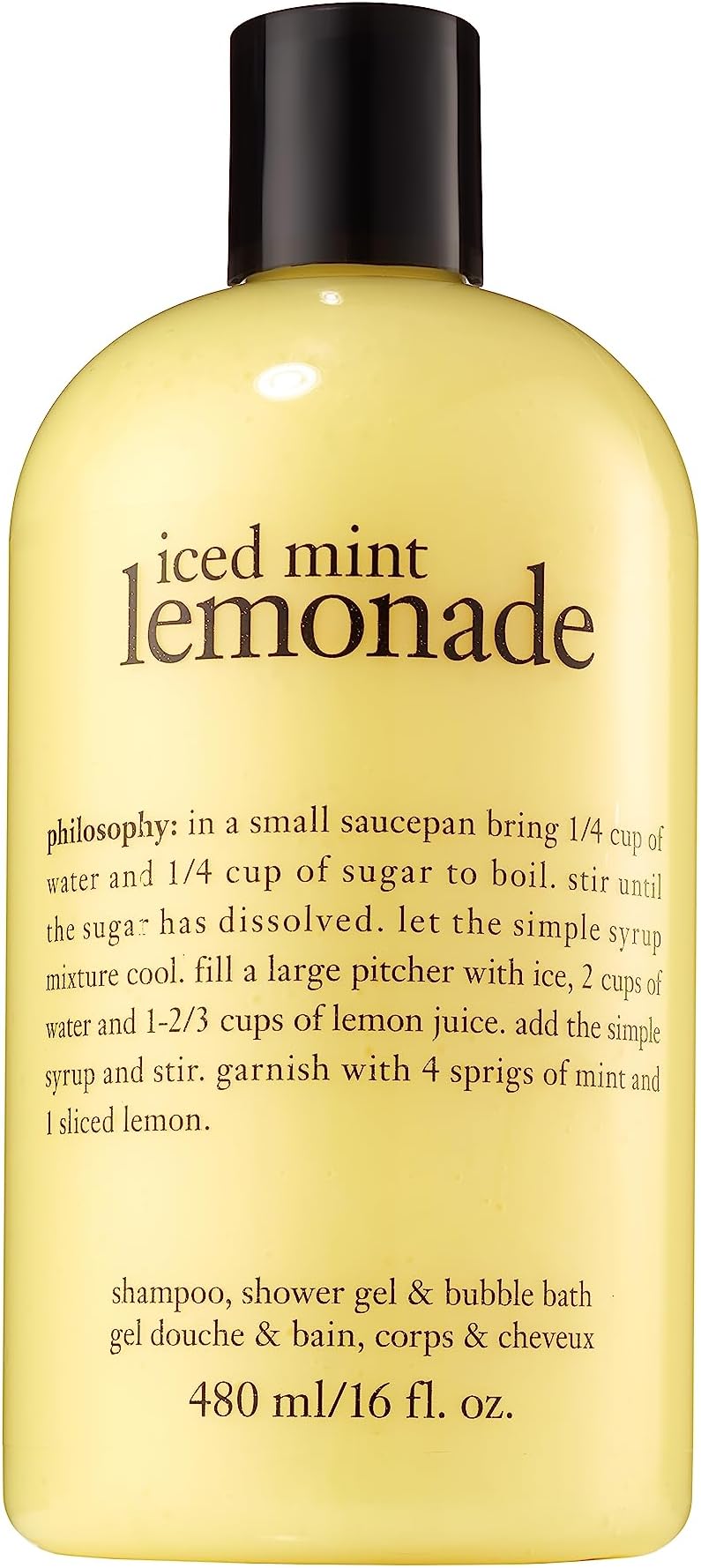 philosophyiced mint lemonade shampoo, shower gel & bubble bath, 16 oz
