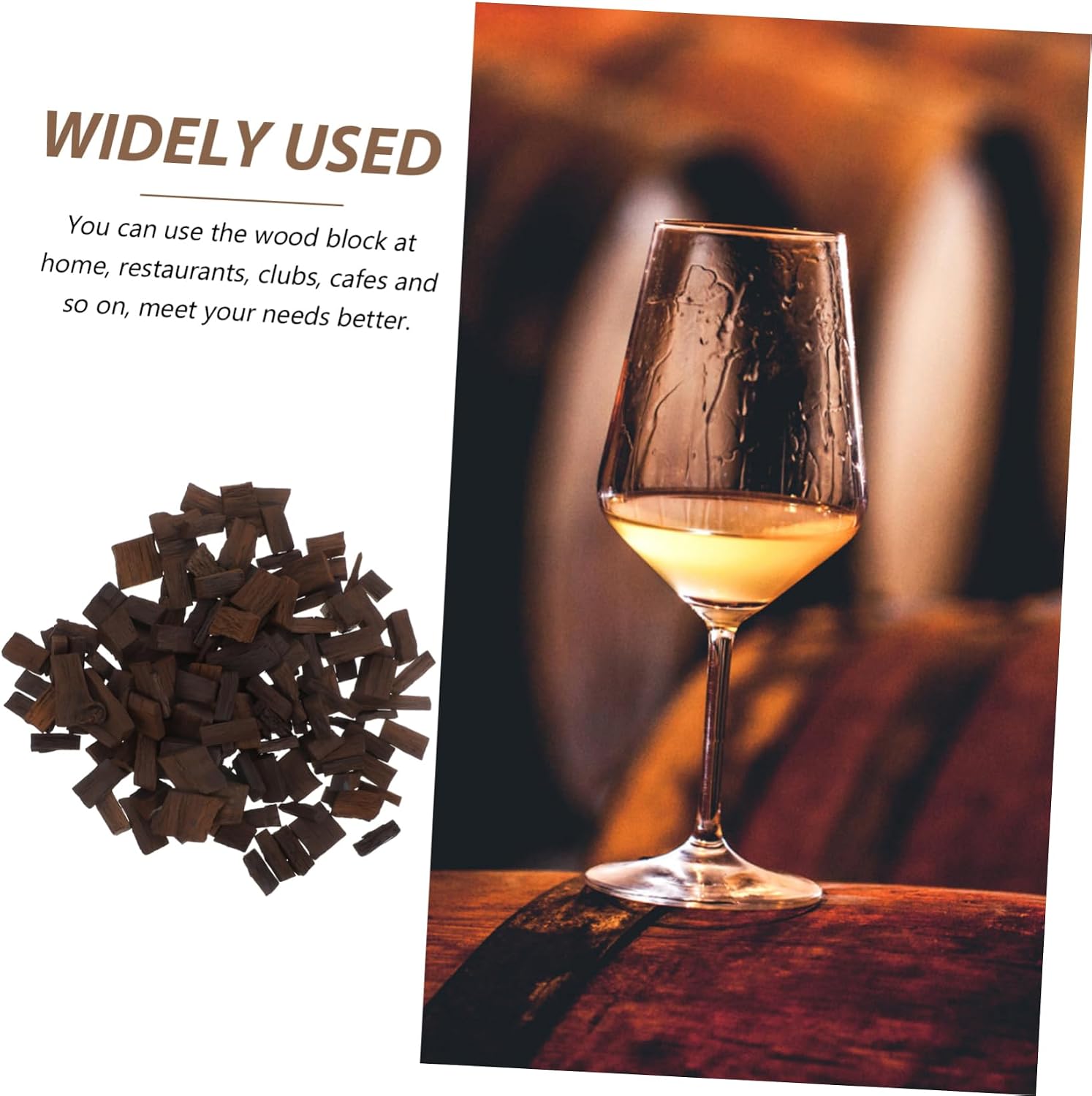 KICHOUSE French Oak Chips Cubes for Home Wine Brewing Whiskey Aging Wine Supplies Heavy Toast