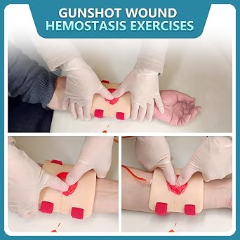 2Pcs Wound Packing Task Trainer, Bleed Control Tourniquet Trainer, Basic Wound Packing Trainer for Medical Education