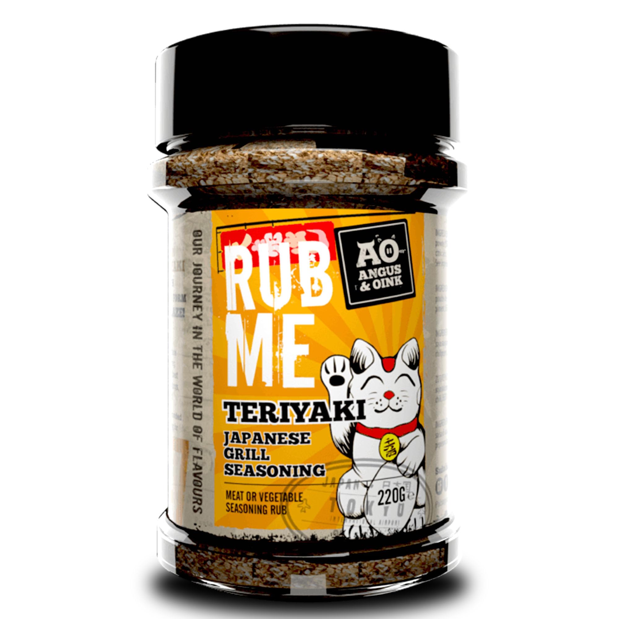 Rub Me Teriyaki Japanese Grill Seasoning | Authentic Teriyaki Flavour for Epic Grilled Chicken & Seafood | Perfect Honey & Soy Glaze | Gluten-Free | 220g
