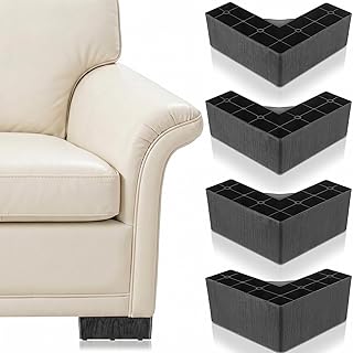 Couch Legs Replacement 4 Pack 2 Inch L-Shaped Furniture Risers