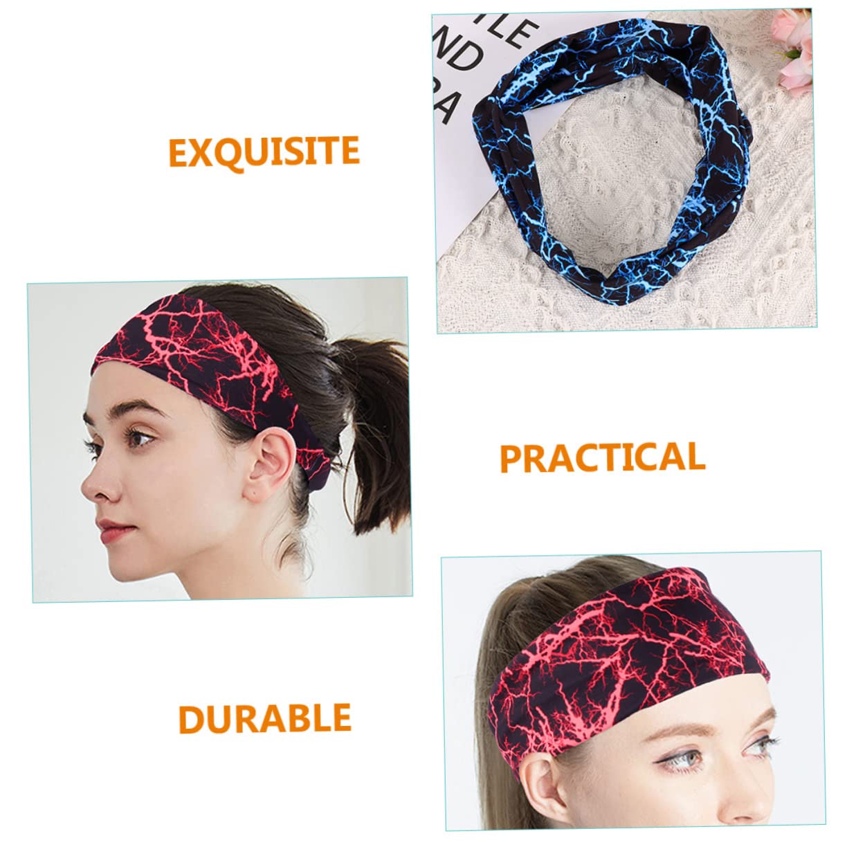TOYANDONA Cintura Antitraspirante Fitness Atletico Allenamento Fascia Per Ragazzi Elastici Per Larga Fascia Fasce Da Donna Fasce Per Il Sudore Sportive Poliestere