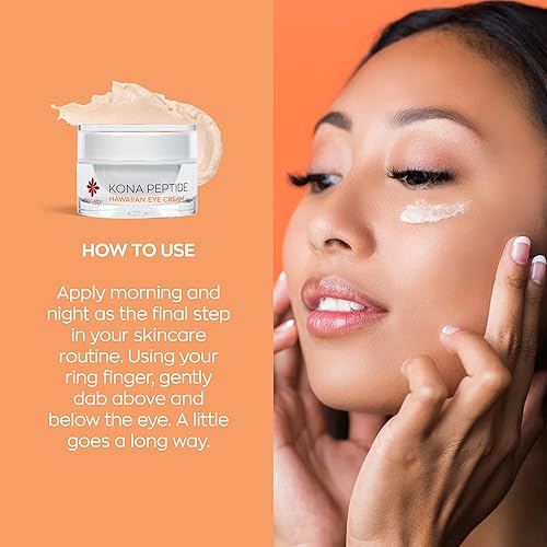Miniatura 5 de Hanalei Kona Peptide Eye Cream con cafeína – Reduce arrugas, hinchazón, ojeras, hidratante, suavizante, revitalizante fórmula con botánicos y