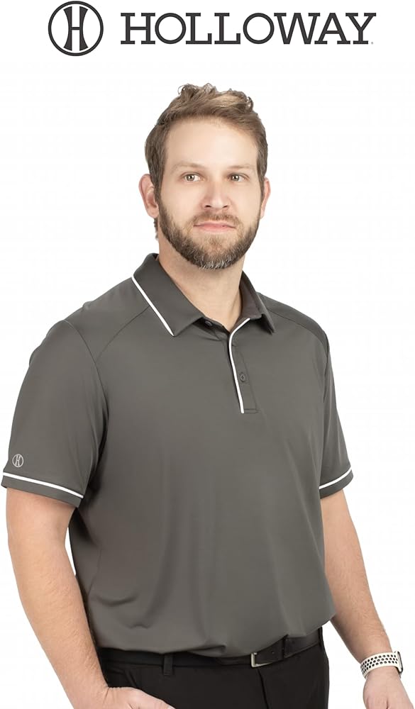 Holloway Powered by Coolcore® Performance Polo Athletic Grey/Black