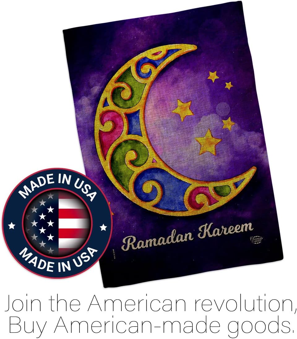 Generous Ramadan Burlap Garden Flag Religious Christian Religion Easter House Decoration Banner Small Yard Gift Double-Sided, Made in USA