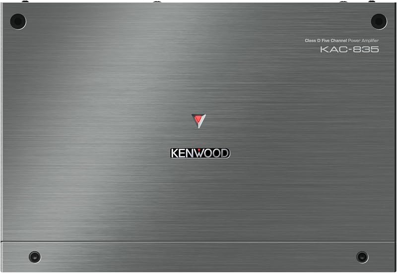 Amplificador de potencia KENWOOD KAC-835 Clase D de 5 canales – Amplificador todo en uno de 1600 W para una calidad de sonido superior, versatilidad y protección avanzada