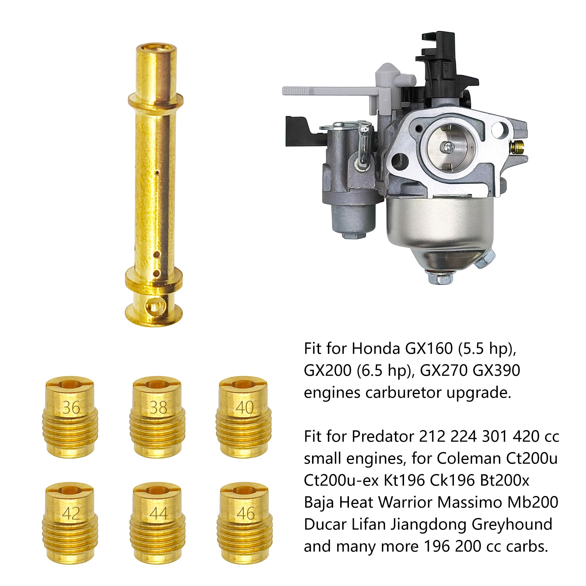 YGQ Vergaser Dichtungssatz Für Honda GX120 GX160 GX200 GX390 & ähnliche Motoren - Passend Für Rasenmäher, Go-Karts & Mini Bikes