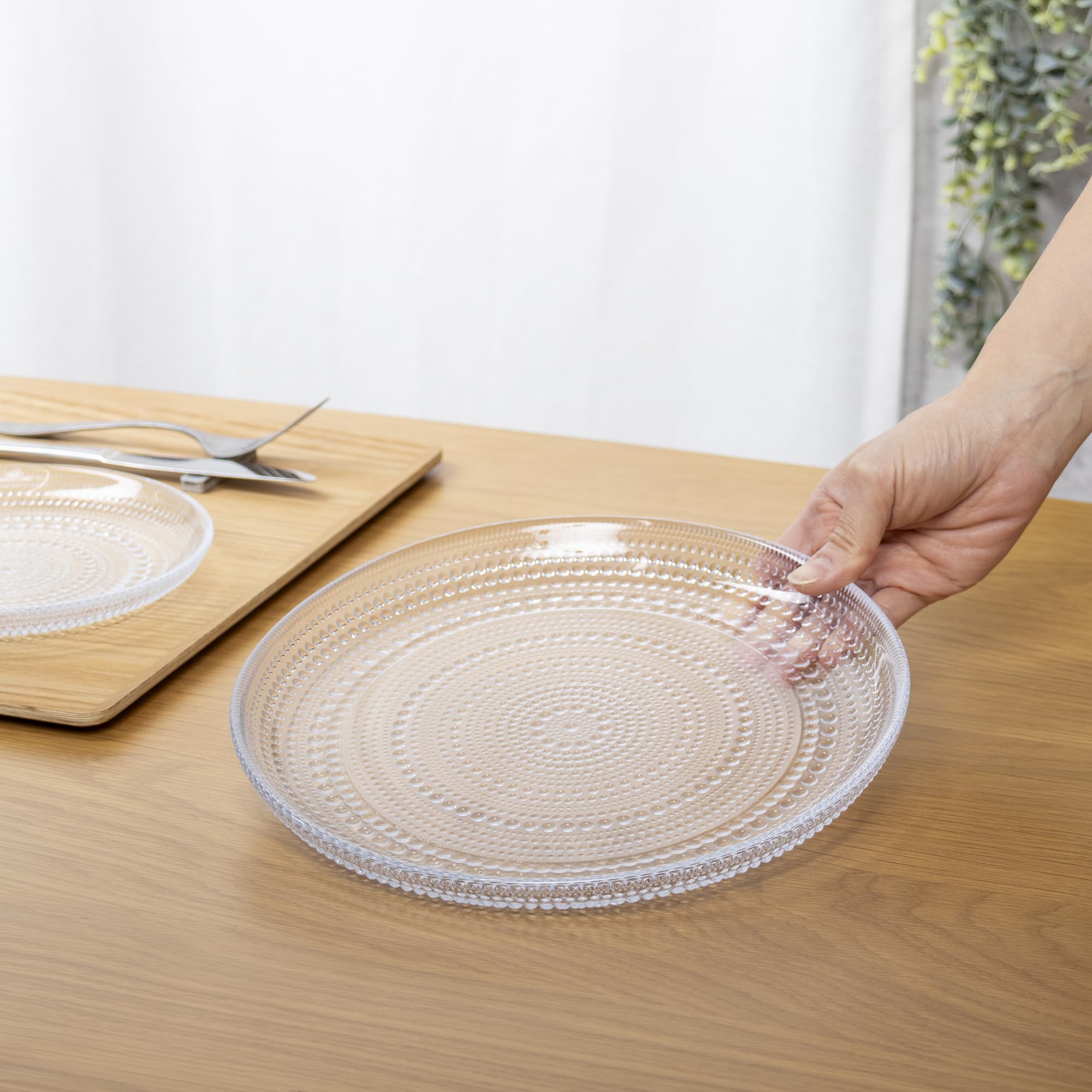 iittala 1007057 Kastehelmi 6 Piatto Piano, 6 pezzi, Trasparente