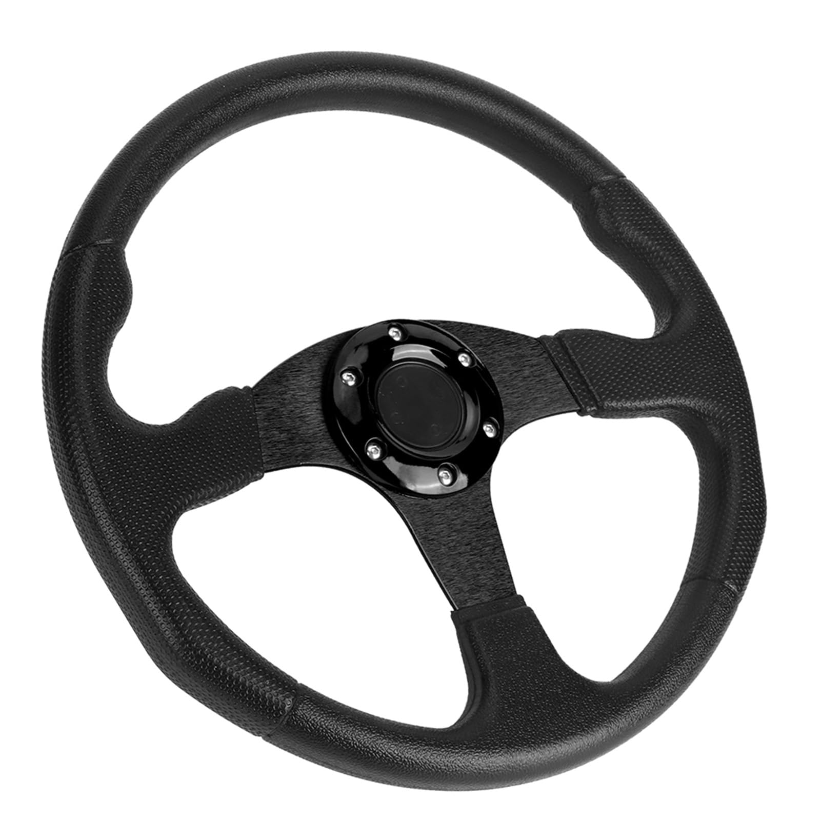 Tissting Volante Deportivo, Universal Volante Profundo 350mm/14in Aleación Aluminio PU 6 Pernos Ligero Cómodo para Vehículos Modificados Carreras Conducción Deportiva