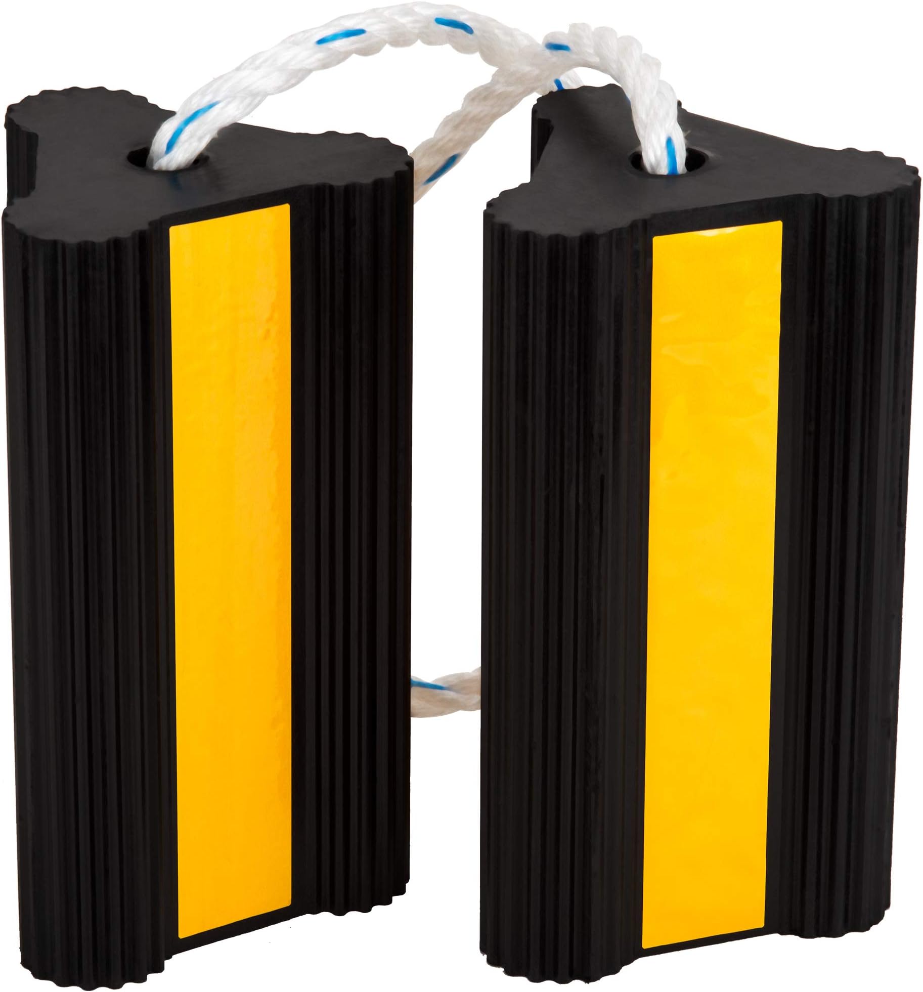 Jade Active Premium Rubber Wheel Chocks - Car and RV Rubber Block - Long Connecting Rope - Heavy Duty Car Wheel Stoppers Chock - Extremely Durable - for Cars, Boats, Trucks, Aircraft, RVs (1 Pair)