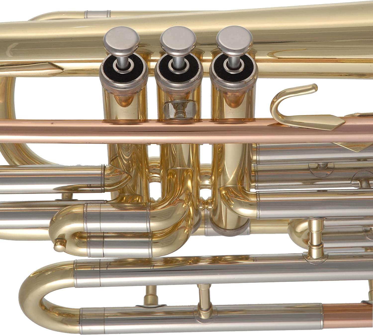 TMP-377 Basstrompete in B - Marching Posaune mit Goldmessing-Mundrohr - Marschposaune in Bb