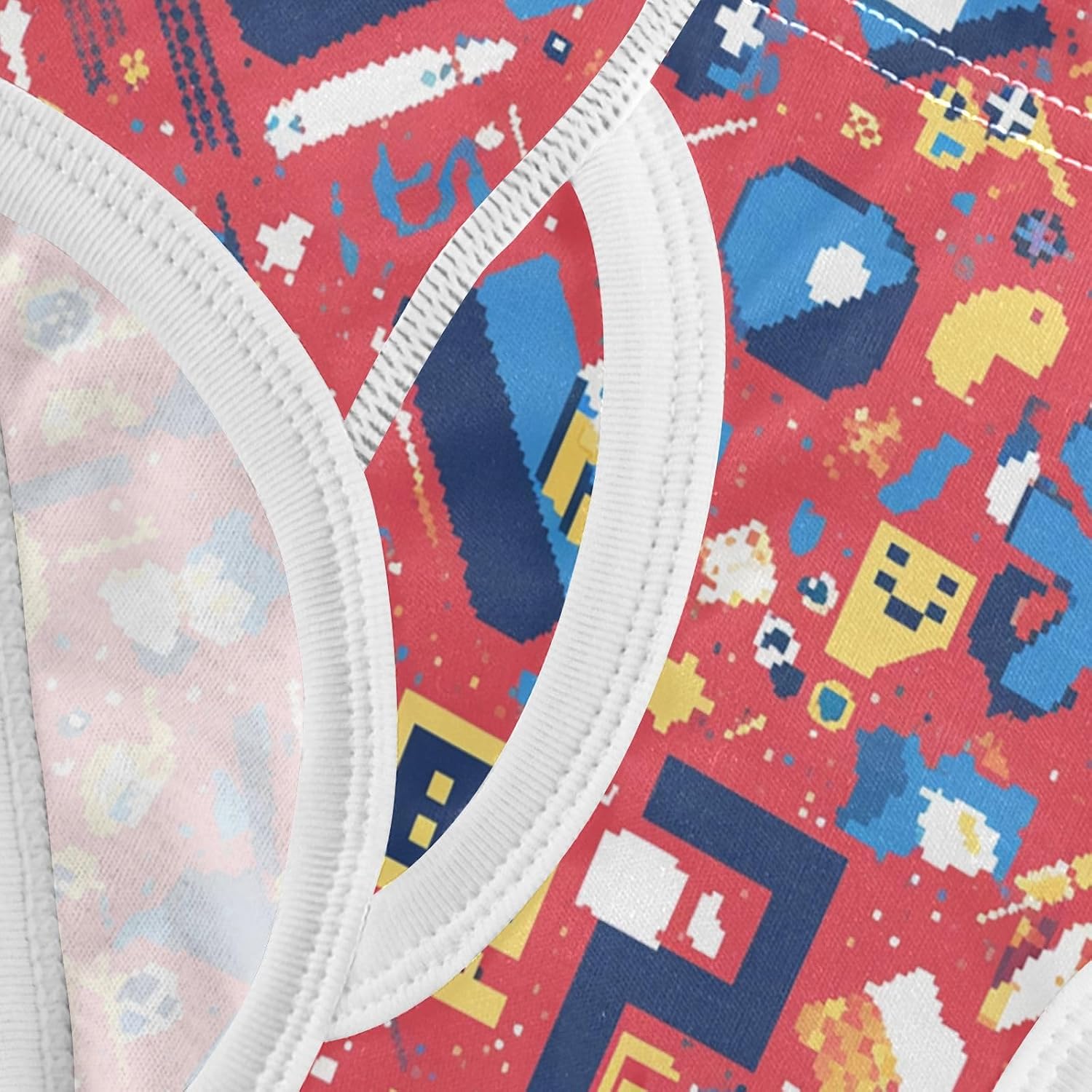 visesunny Boys Cotton Underwear Mosaic Game Icon Printed Toddler Soft Training Briefs Size 2T-8Y for Kids