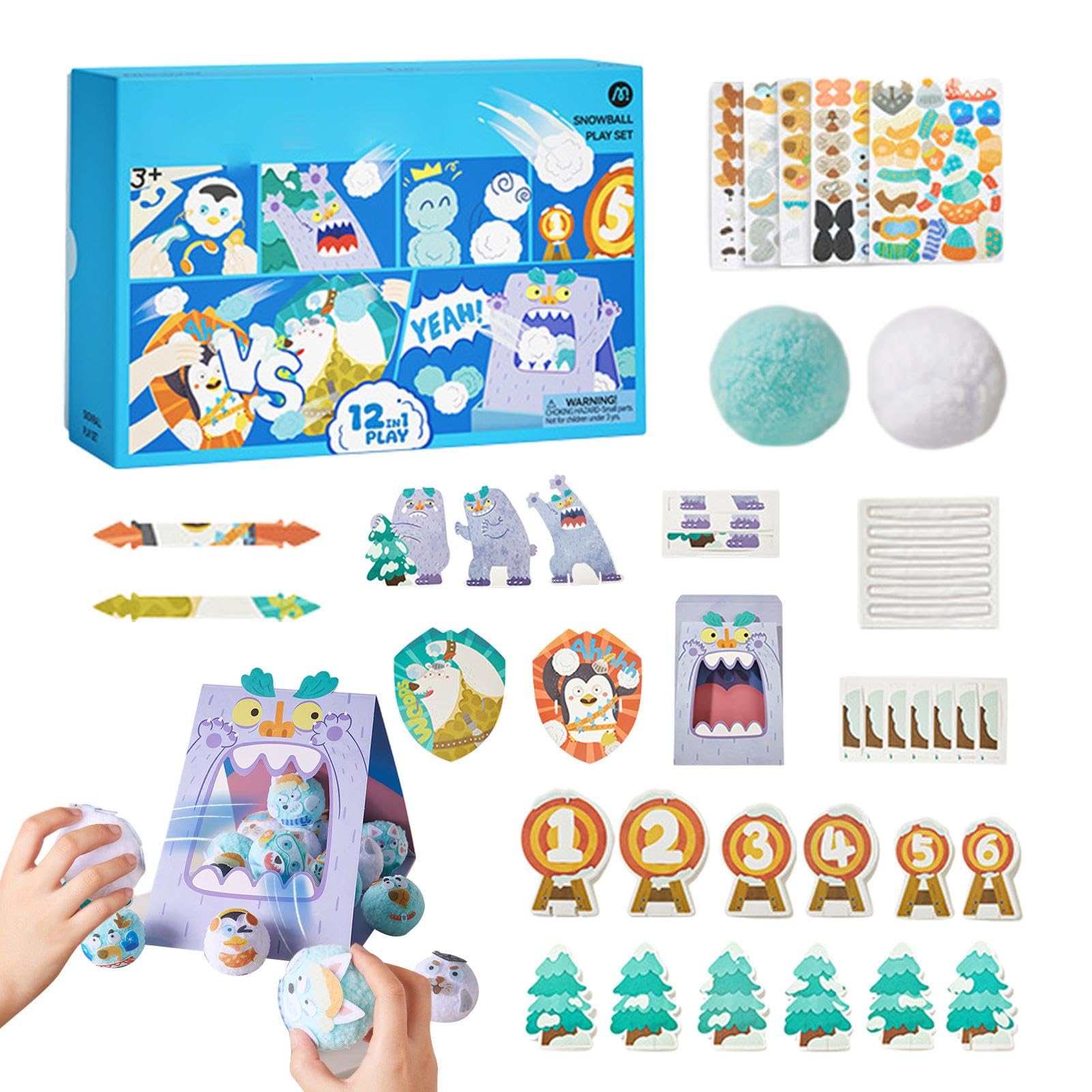 Kit jouet pour boules de neige extérieur cible et jeu de tir enfant