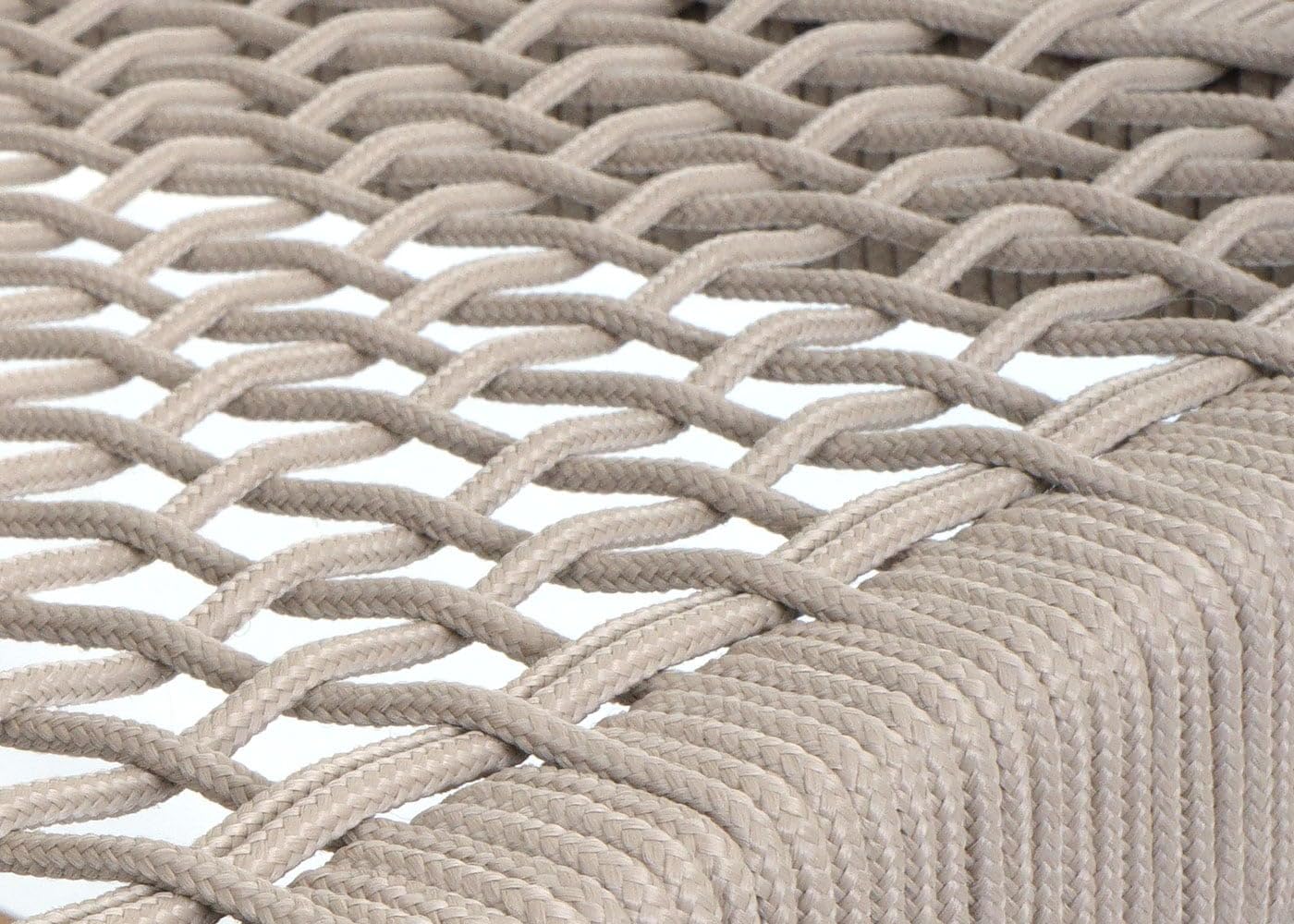 Mendler HWC-P73 - Mecedora para jardín o exterior, madera de acacia, cuerda trenzada de color beige