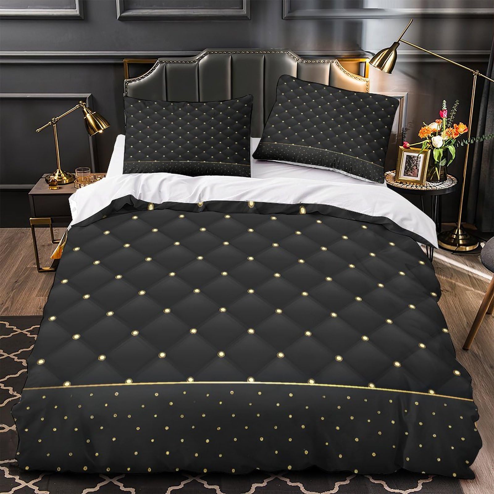 Housse de couette microfibre résistante 200x200 imprimée 3D message d'amour premium