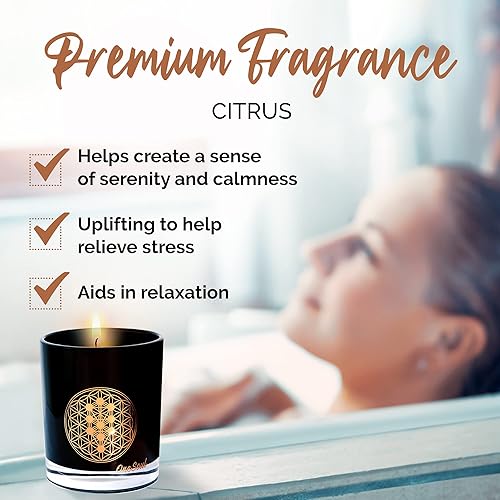 Miniatura 5 de Vela de aromaterapia cítrica, velas aromáticas picantes, velas de lujo perfumadas con símbolo del árbol de la vida, vela de soja vertida a mano, 50