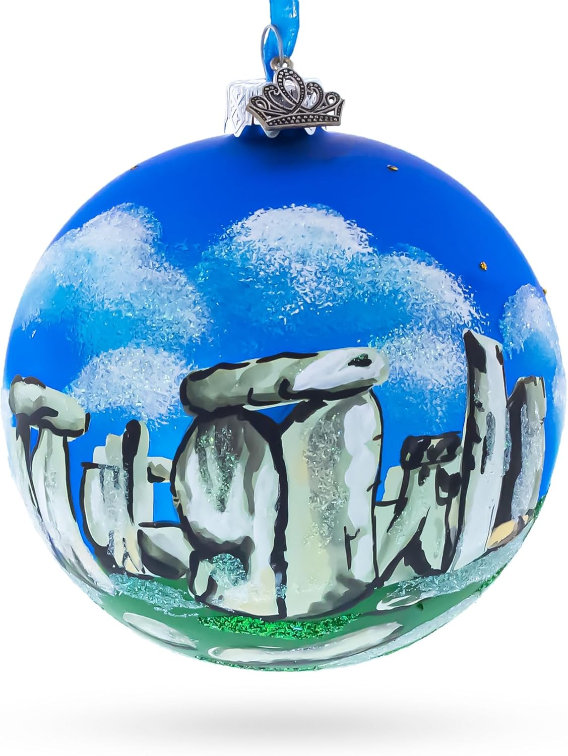 Stonehenge, United Kingdom Glass Ball Christmas Ornament 4 Inches