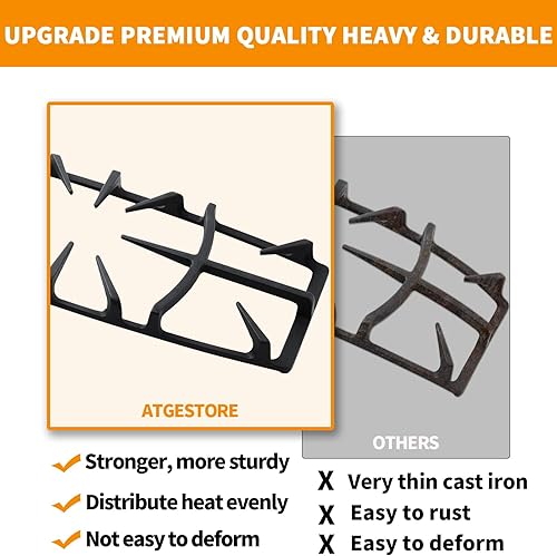 Miniatura 5 de Repuesto de rejilla A00263801 actualizado para estufas Kenmore, rejilla de quemador de estufa, piezas de cocina de gas Frigidaire, rejilla central