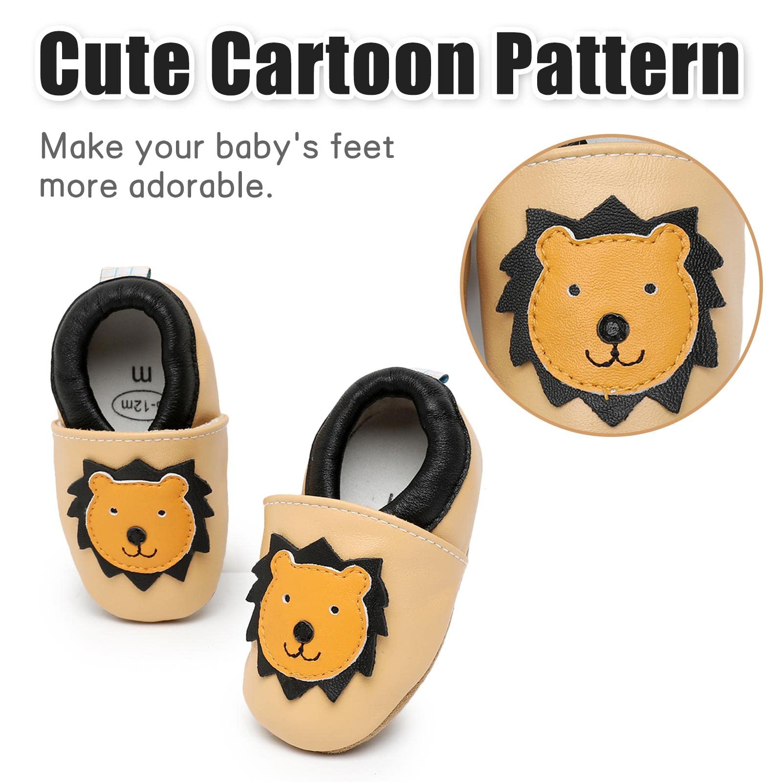 Neonata Scarpe Scarpine Primi Passi Morbida de Bambina Scarpe da Bambino in Scamosciata Pelle Cartone Animato 0 a 24 Mesi