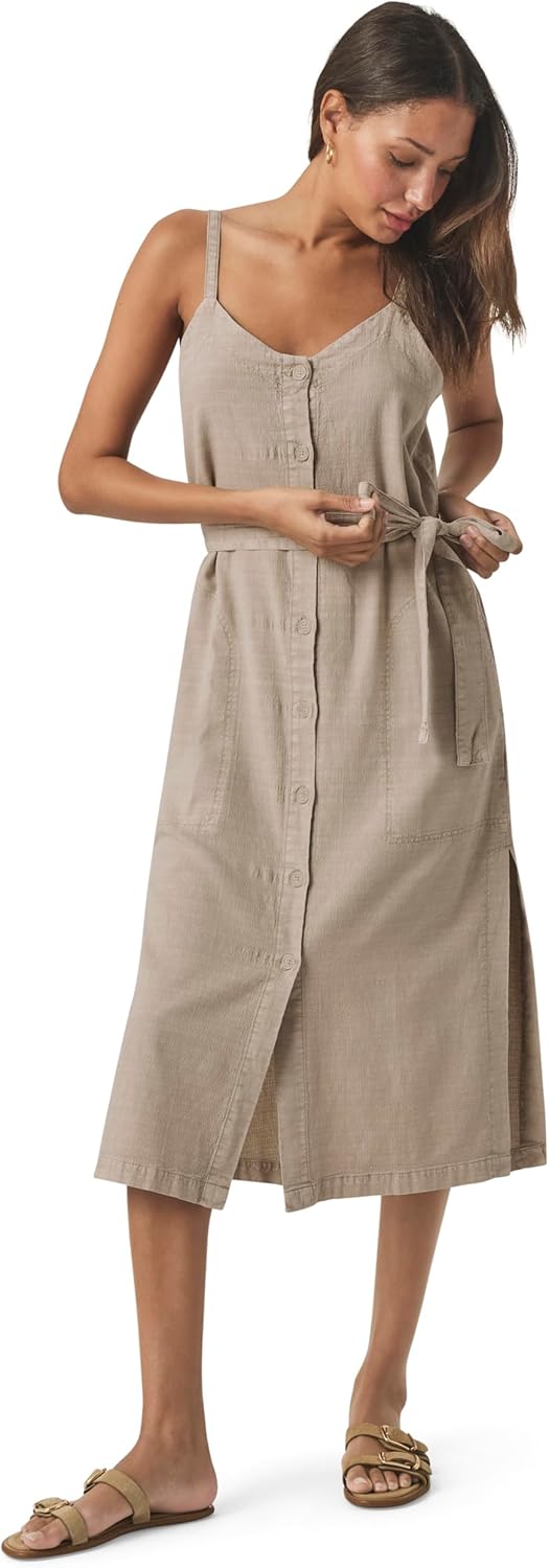 Splendid Womens Amanda Linen Tank Midi Dress - Image 5