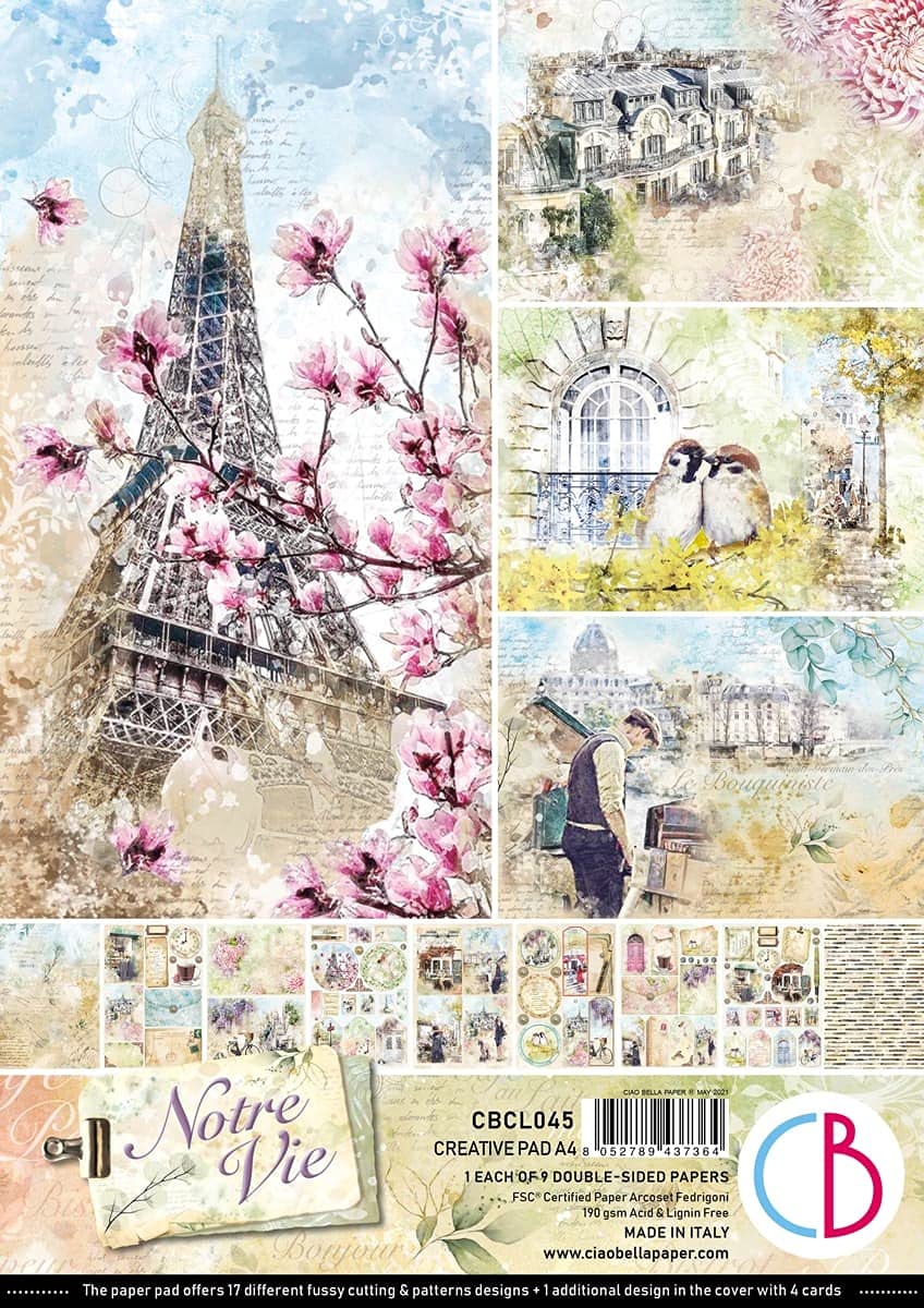 Ciao Bella Notre Vie Creative Pad A4 9/Pkg