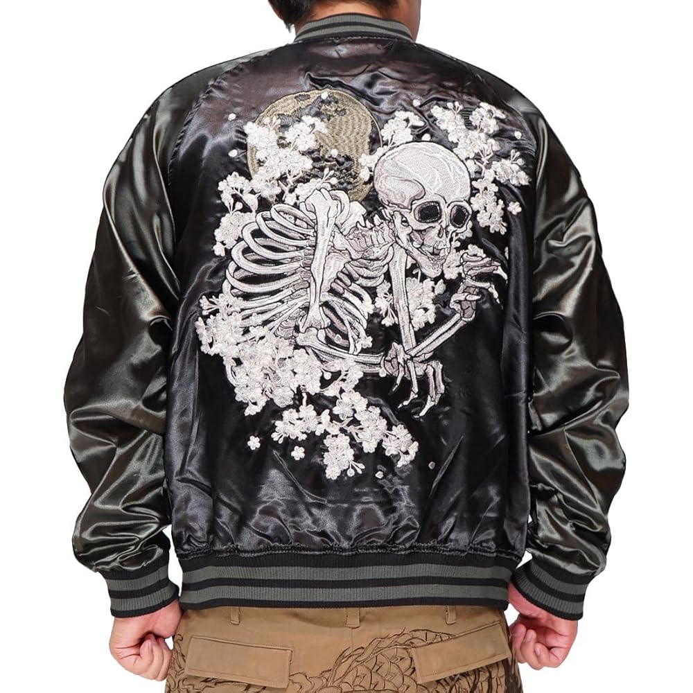 スカジャン ライダース 激レア　男女兼用 ミシュランマン ほぼ新品 Amazon | [朧 OBORO] 朧 おぼろ 和柄 スカジャン メンズ 華鳥