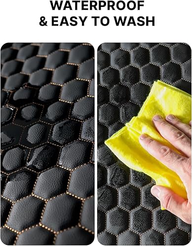 Miniatura 4 de Owleys Protector de asiento de automóvil de cuero prémium para niños, funda de asiento de automóvil contra arañazos de suciedad, protector de