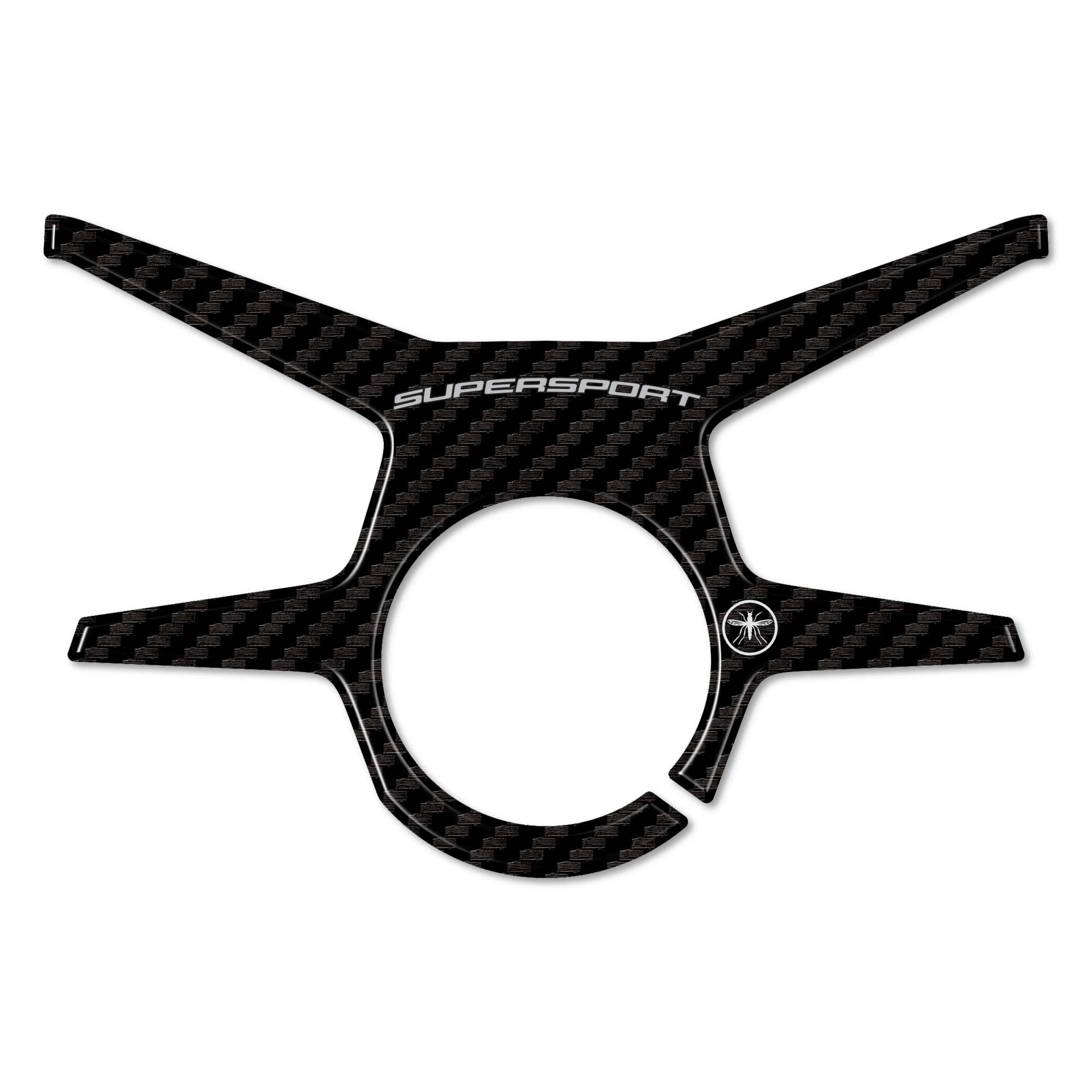 labelbike - 3D Gel Resin Sticker for Motorcycle Steering Fork Plate Protection Compatible with Ducati Supersport and Supersport S