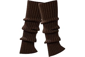 Cute Knit Leg Warmer Socks For Dance In Brown