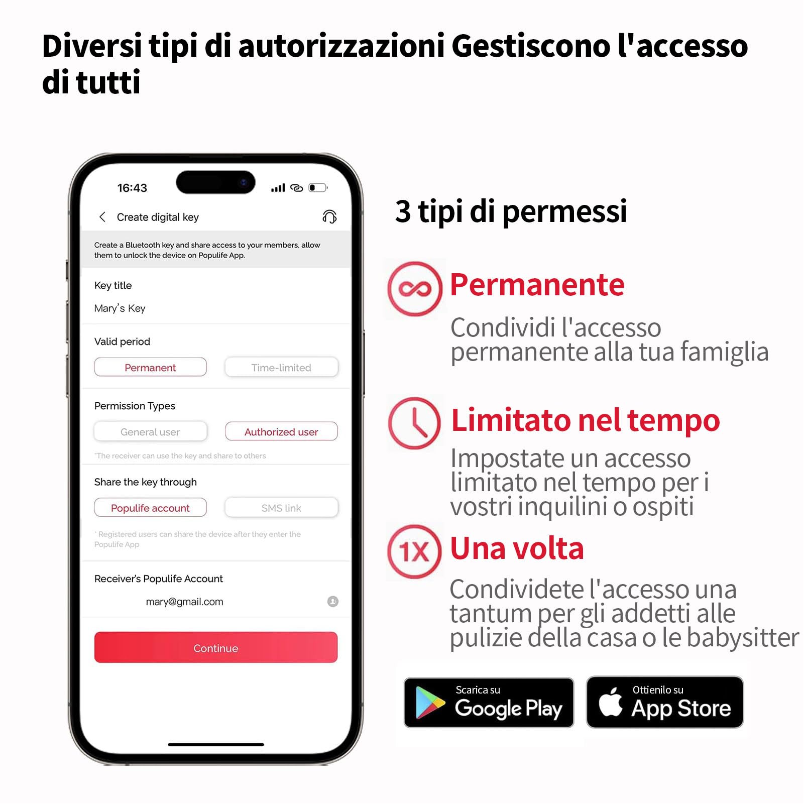 Populife Cassetta Chiavi WiFi con Gateway, Smart Cassetta Chiavi con Codice, Cassa di Sicurezza per Esterni con Controllo Remoto Wireless, Montabile a Parete e su Maniglia Key Box, Impermeabile IP66