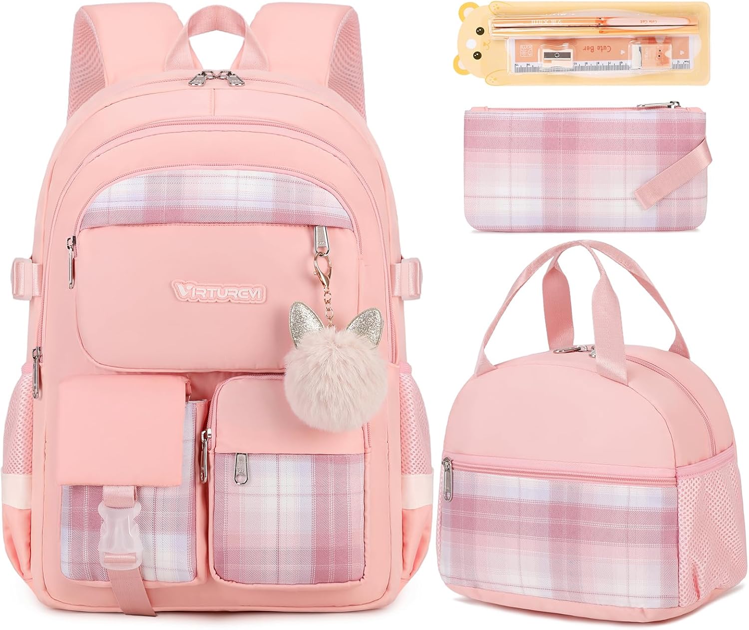 3PCS School Backpack for Women & Teens
