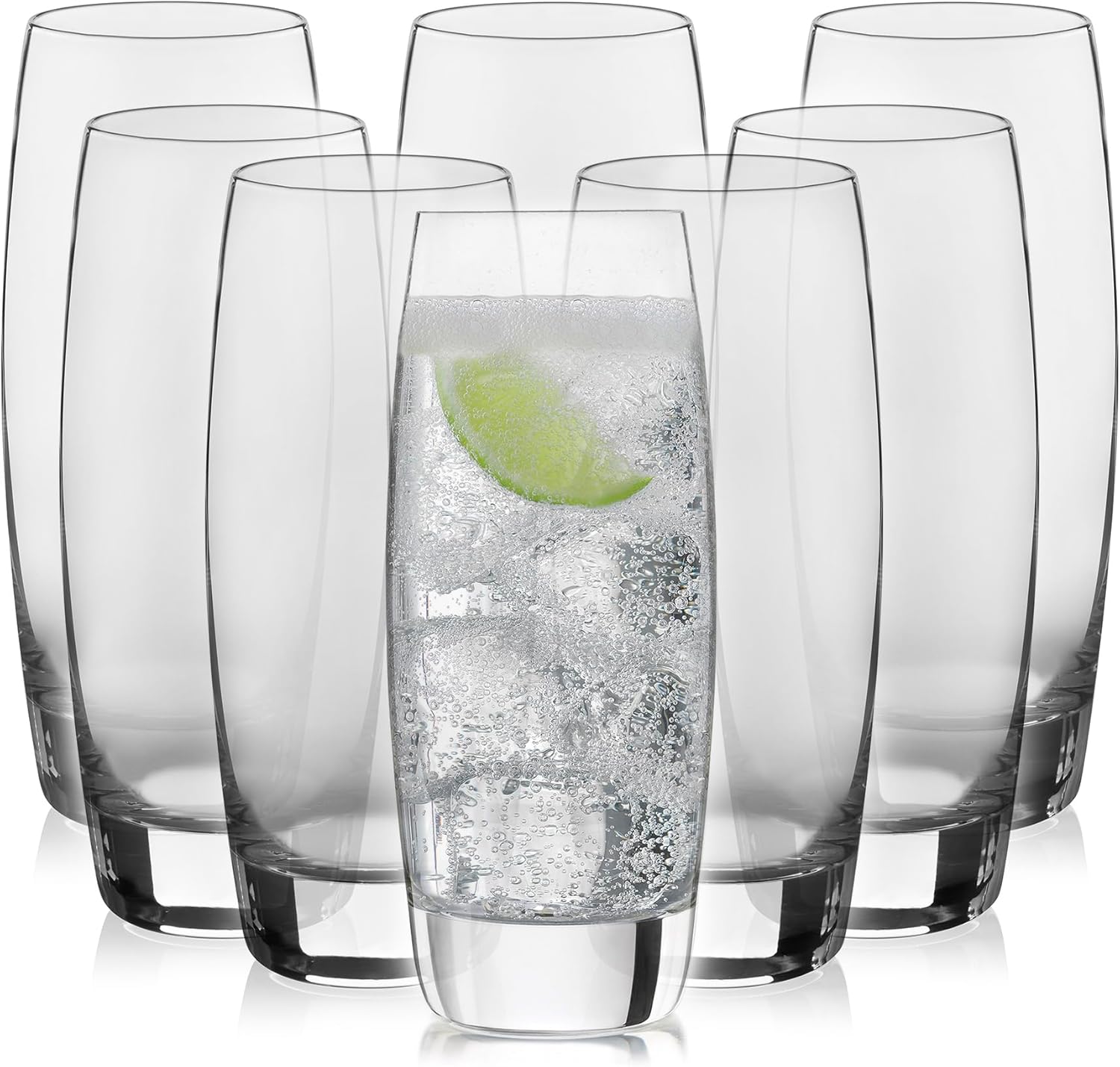 Libbey Signature Kentfield Glass Tumbler Set of 8, Elegant Heavy Base Glass Tumblers with Wide Rim, Tapered 16 oz Drinkware Set for Water and Drinks - Thumbnail 3