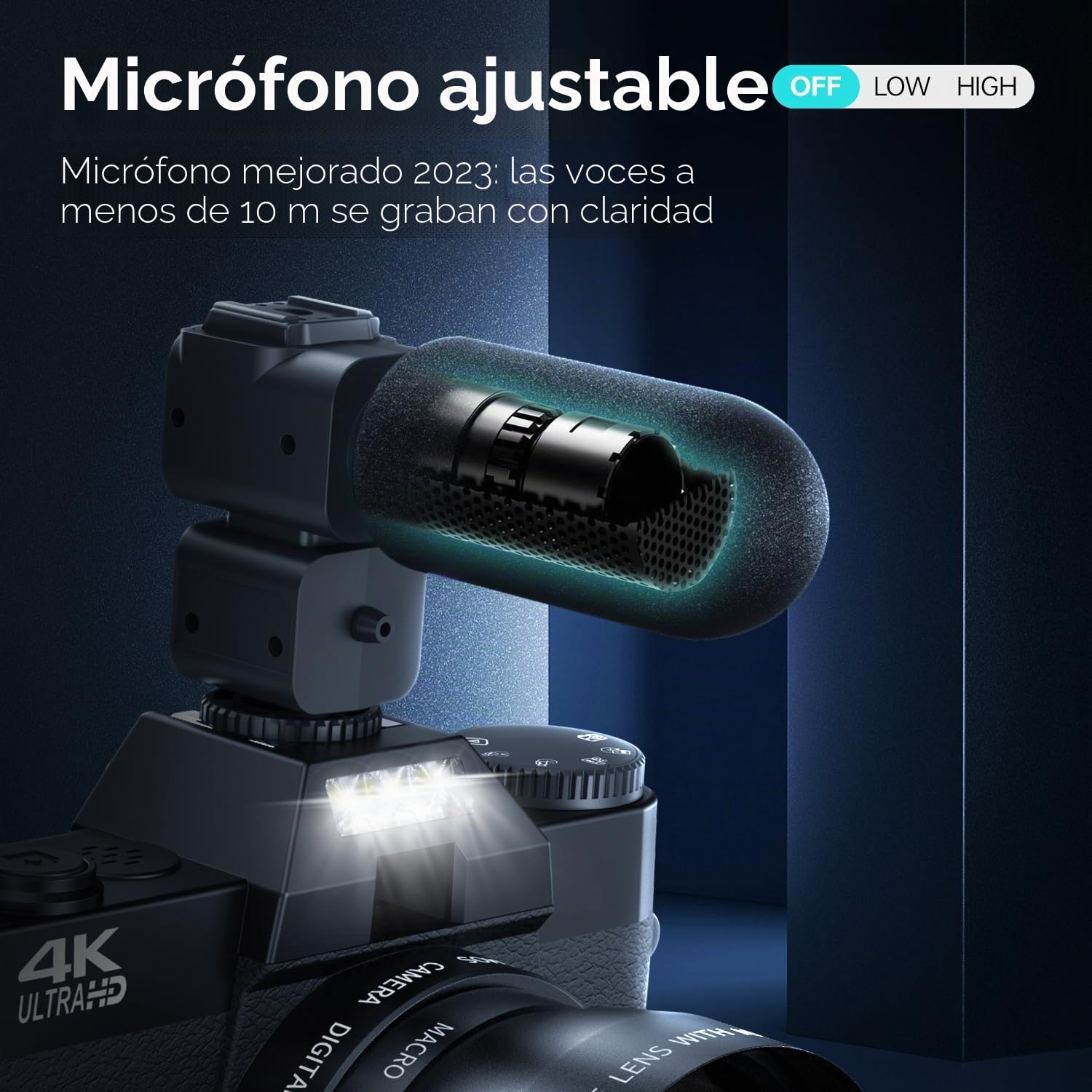 4K Cámara Digital, 56MP Cámara de Fotos con 180 ° Flip 3.5 "de Pantalla, 18X Zoom Digital Cámara compacta con Lente Gran Angular y Lente Macro, 32GB Tarjeta TF, WiFi Funcionalidad, Negro
