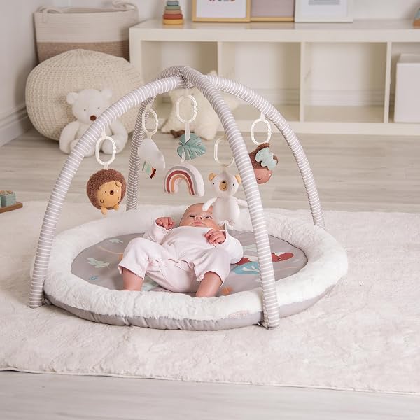Red Kite Play Gym - Padded Play Gym with Hanging Toys & Tummy Time Mirror (Woodland Walks) - 5