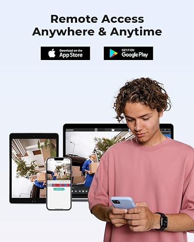 Miniatura 5 de H.VIEW Cámara de torreta IP PoE de 5 MP para exteriores con audio, micrófono, videovigilancia, visión nocturna Super HD, seguridad para el hogar de
