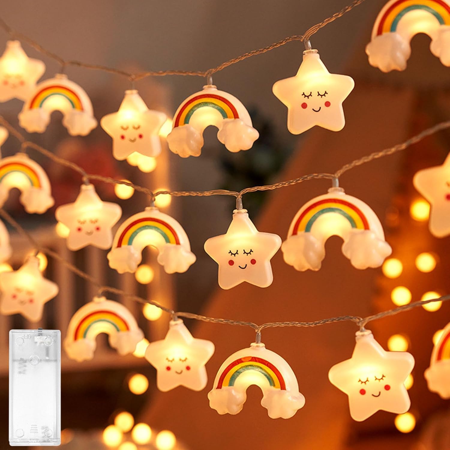 Star Rainbow Fairy Lights LED Battery Operated Fairy Lights, Indoor Outdoor for Garden, Wedding, Room Decoration — image 1