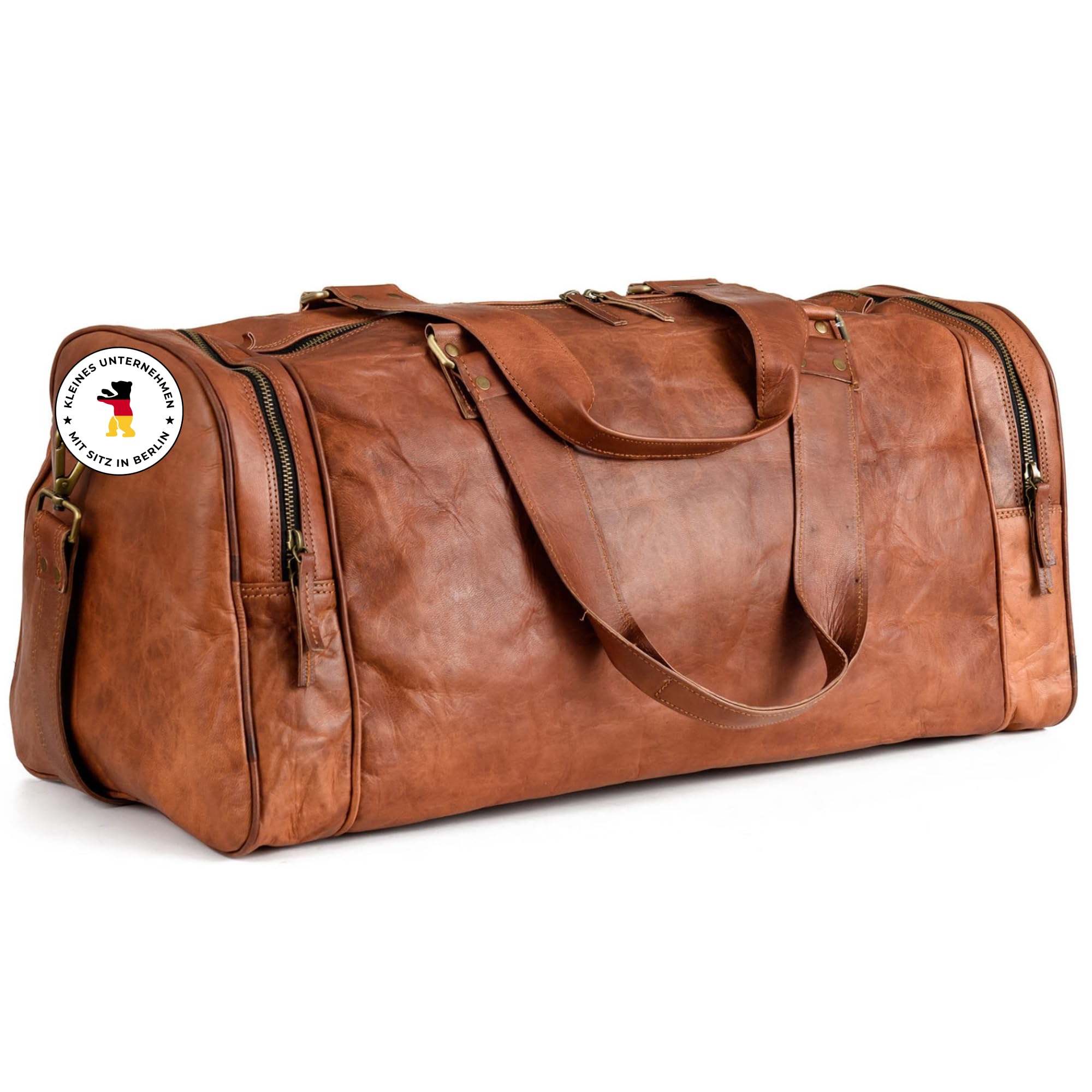 Berliner Bags Vintage Reisetasche Bergen Leder Weekender Damen Herren