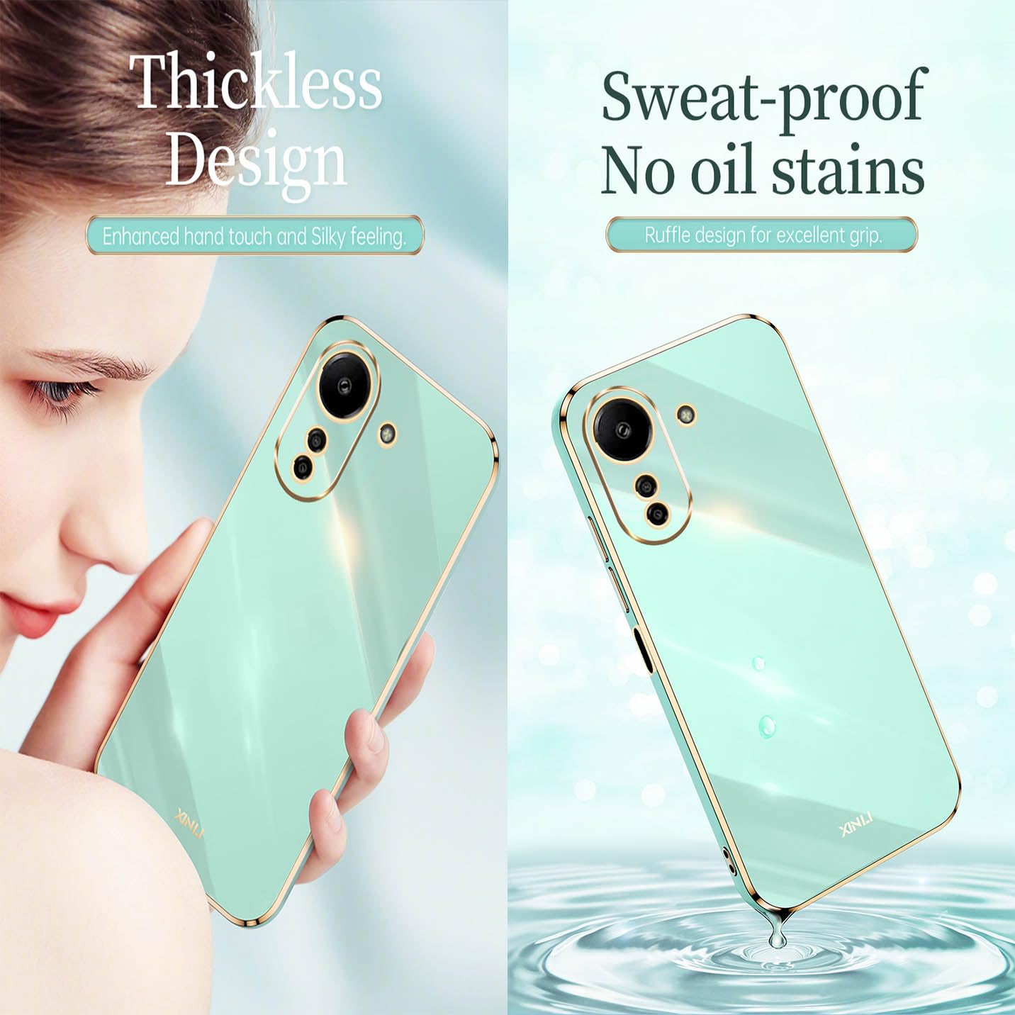 Funda Con Cuerda Para OPPO Reno 12 F/Reno 12 FS 5G Y Cristal Templado Protector De Pantalla,Transparente Suave Silicona Carcasa, Ajustable Cordon Collar Colgante Antigolpes Case, Negra