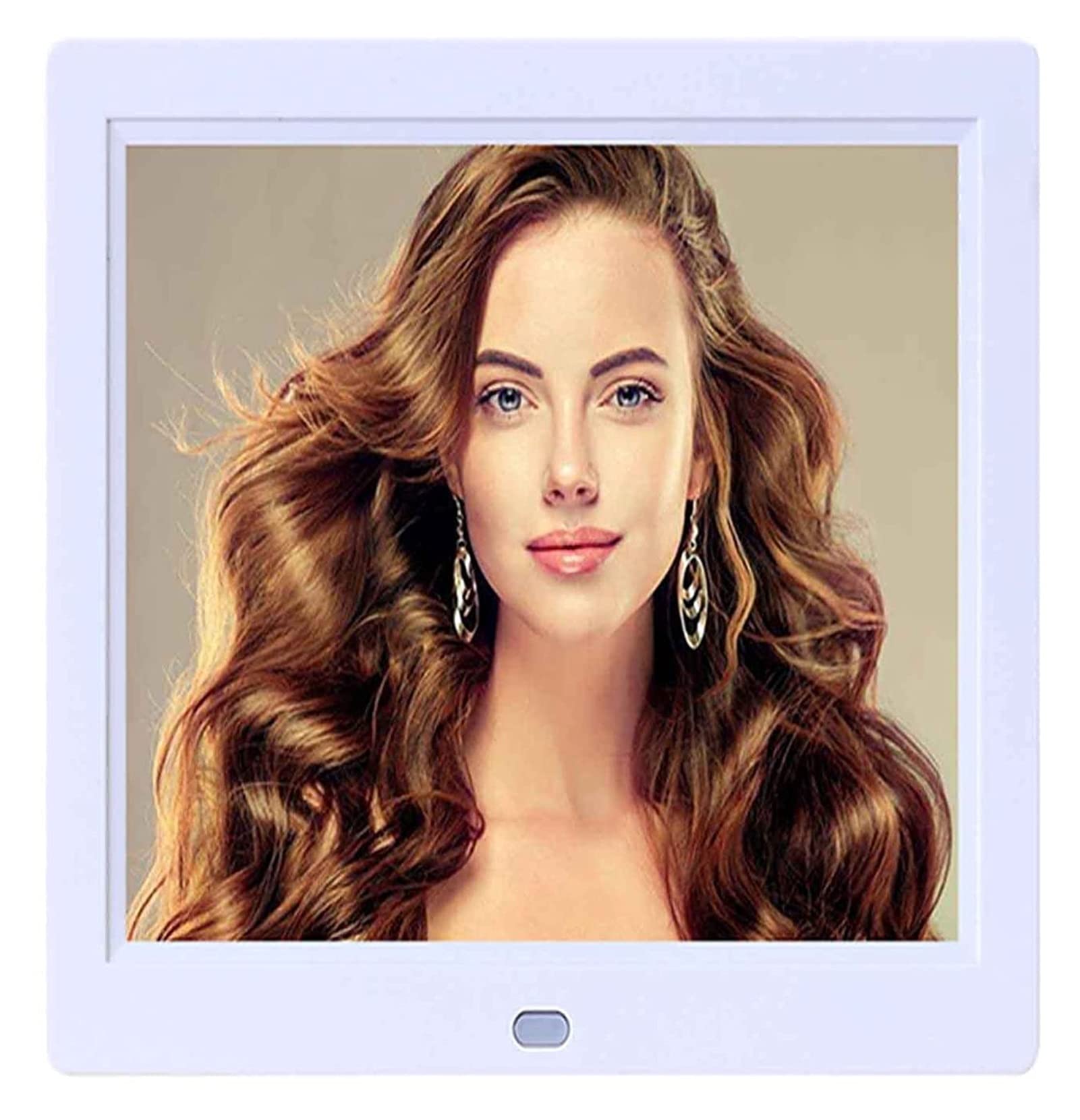 Cadre photo numérique écran LED lecteur USB carte SD blanc 8 pouces