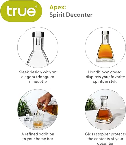 Miniatura 5 de True Apex - Decantador de licor con tapón, whisky, bourbon, ginebra, whisky, whisky, whisky, whisky, whisky, whisky, whisky, ginebra, whisky,