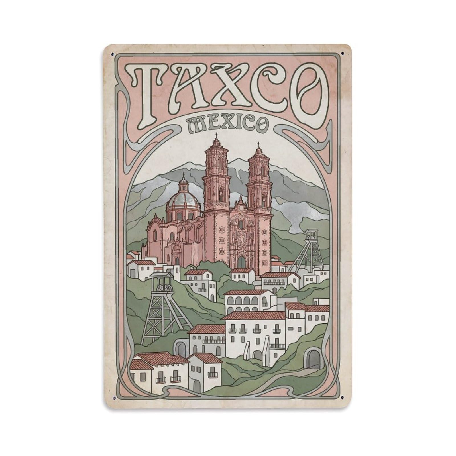 Travel Mexico Taxco Retro Metal Tin Sign