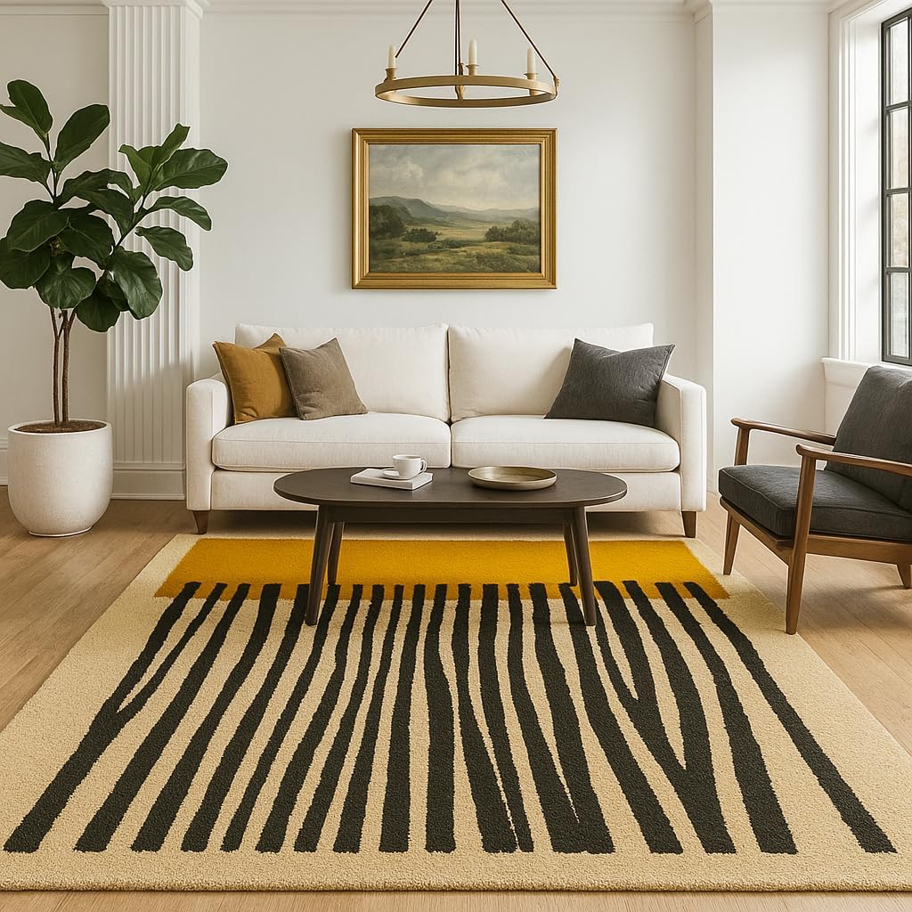 Modern Fringe Hand Tufted New Zealand Wool Rug Wool Rug