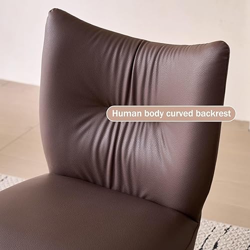 Miniatura 8 de Upholstered Kitchen Chairs with Back, Dining Room Chair with Metal Legs, Dining Chairs Set Side Chair for Living Room, Restaurant(Brown,1PCS)