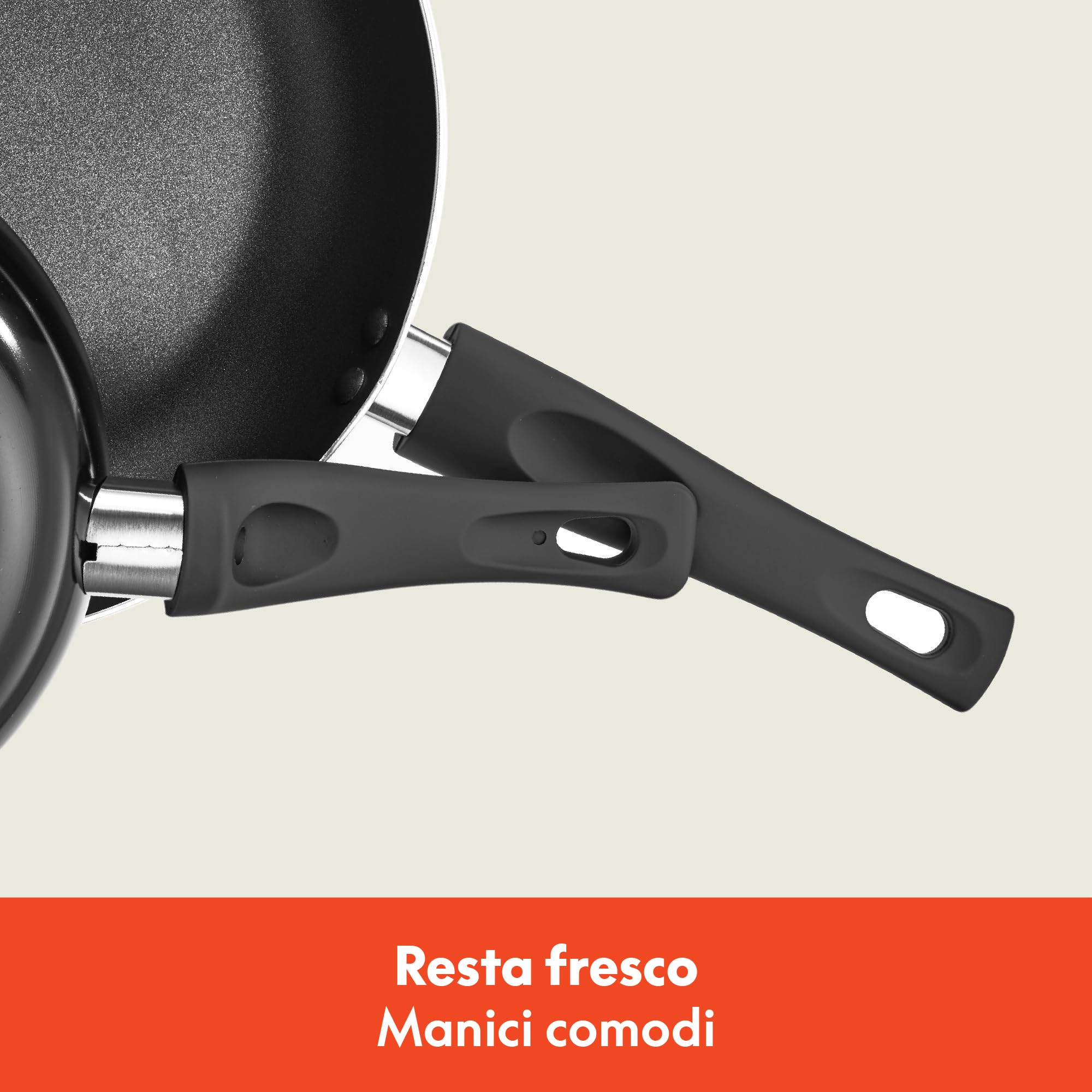 bella Set di pentole, 12 pentole e padelle con utensili, antiaderenti, senza PFOA, antigraffio, superficie di cottura compatibile con tutti i fornelli, nylon e alluminio, nero