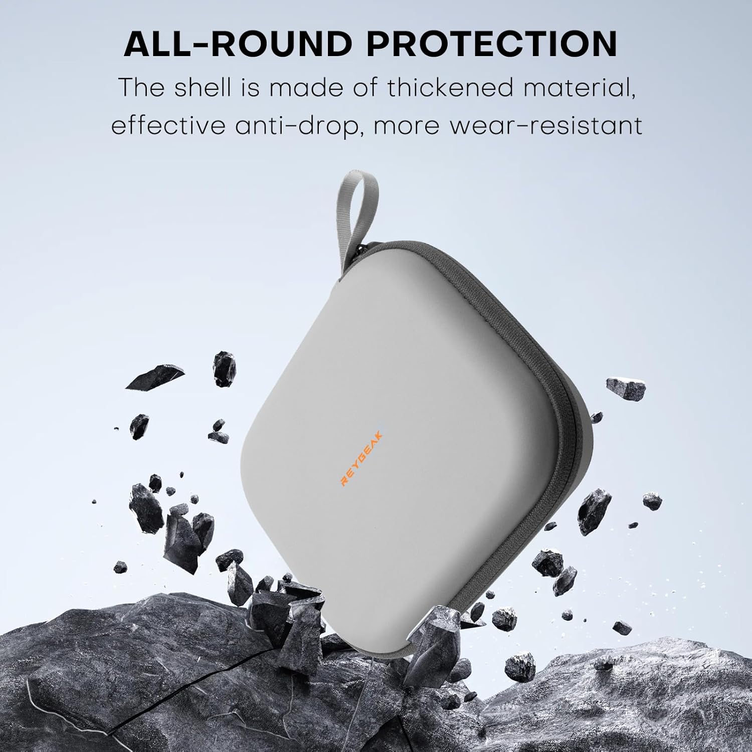 REYGEAK Carrying Case for DJI NEO,Portable PU Compact Bag,Waterproof Small Storage Case For DJI NEO Drone Accessories(Grey) - Image 6