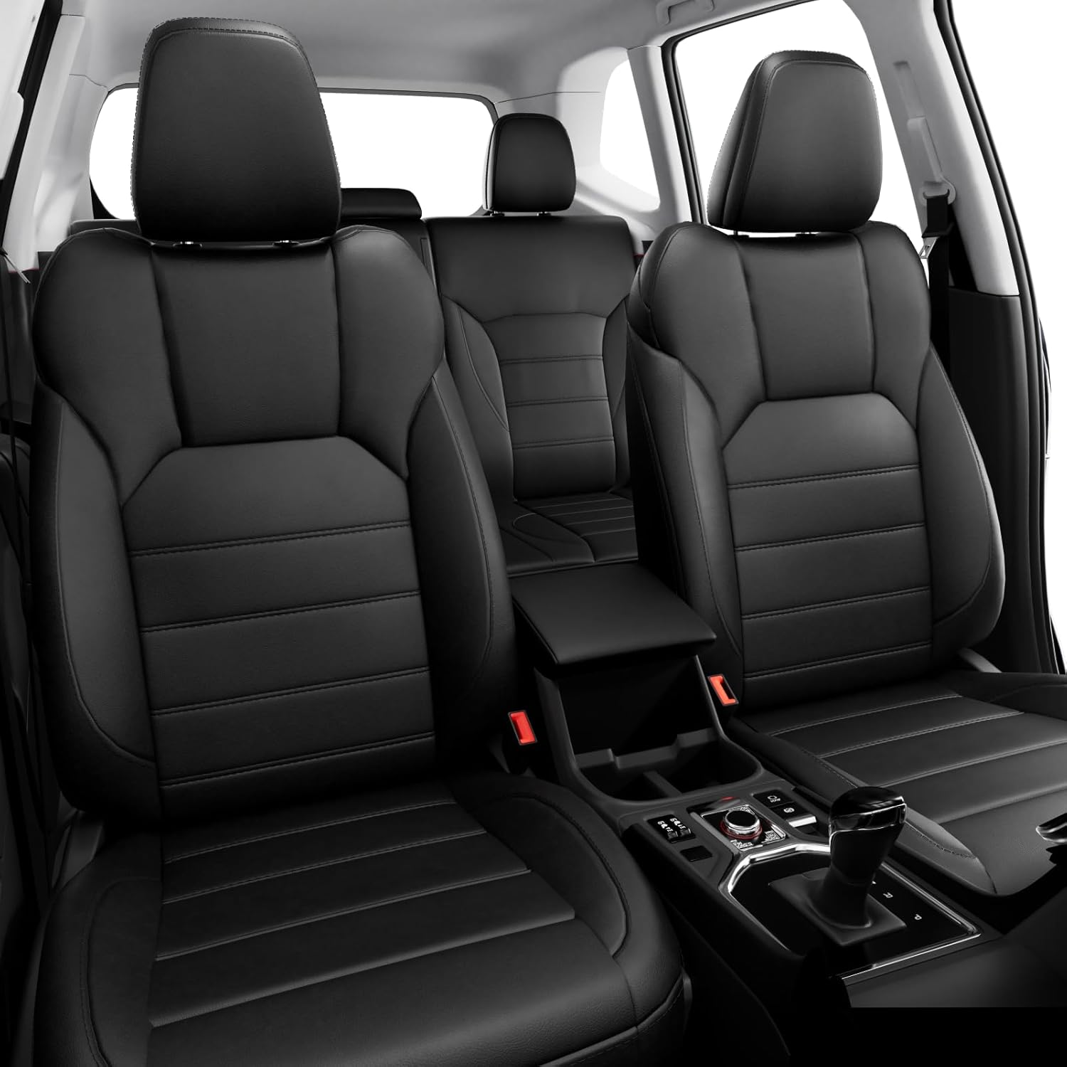 for Outback Seat Covers Full Set - Custom Car Seat Protectors for Outback 2015 2016 2017 2018 2019 Premium Touring Limited,Faux Leather Full Coverage Waterproof Beige