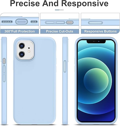 Miniatura 7 de CellEver Funda de silicona ultra duradera para iPhone 1212 Pro con 2 protectores de pantalla de vidrio, protección de cuerpo completo, funda