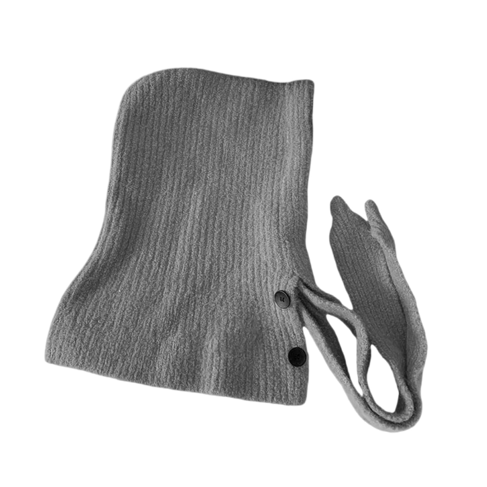 Gorro con capucha de estilo coreano popular con protección para el cuello, bufanda de mezcla de lana suave para clima frío, esencial para clima frío