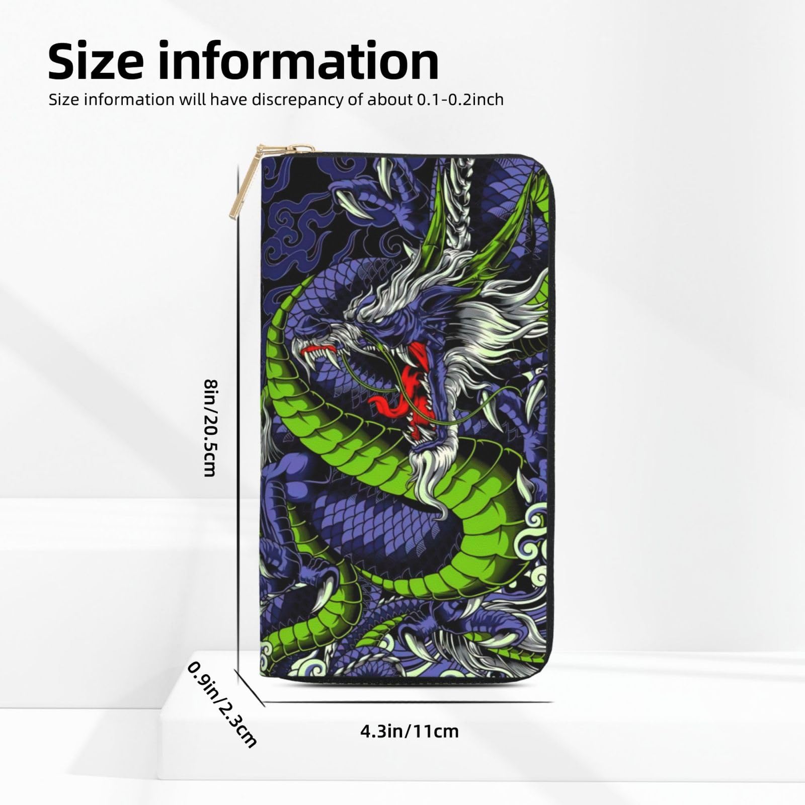 Amazon.co.jp: 財布 龍神 竜 ドラゴン柄 長財布 レザー ながざいふ